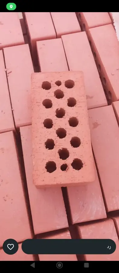 طابوق أحمر مفرغ - Red Clay Bricks